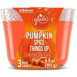 Glade Pumpkin Spice Candle, 3 Wick Scented