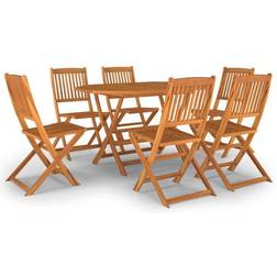 vidaXL 3086999 Juego de comedor de patio, 1 Mesa incl. 6 Sillas