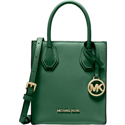 Michael Kors Mercer Extra-small Pebbled Leather Crossbody Bag - Jewel Green