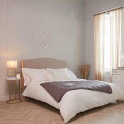 ESPA White Egyptian Sateen Stripe Duvet Cover White