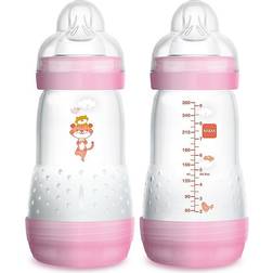 Mam Easy Start Matte Anti-Colic Bottle 9 oz Girl 2 pack