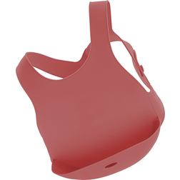 Minikoioi Silicone bib with pocket ROSE