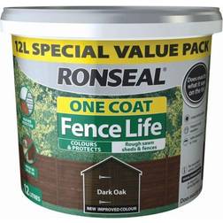 Ronseal One Coat Fence Life Träskydd Medium Oak 12L