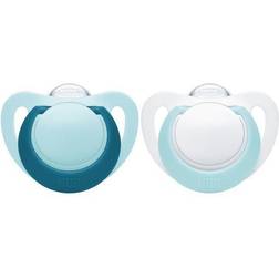 Nuk napp 0-6m Genius Turkos/Vit