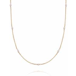 Daisy Treasures Seed Chain Necklace - Gold/Pearl