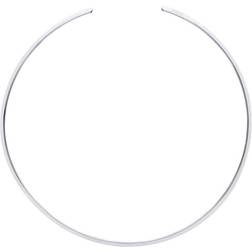 Jewelco London Flat Band Flexi Necklace 3mm with Gap (Fits