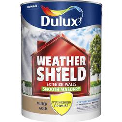 Dulux Weathershield Smooth Masonry Paint, 5L Wall Paint Gold