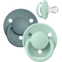 Bibs Sut De Lux 2-pak Silicone, Nordic Mint/Island Sea