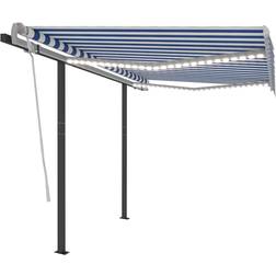 vidaXL Tenda Automatica Sensore Vento E Led 3 x 2.5 m Blu
