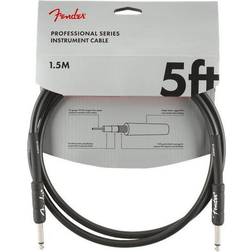 Fender Pro Series 5 foot Instrument Cable, Black