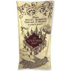 Groovy Harry Potter Towel Marauder's Map Badehåndklæde Rød, Beige