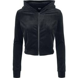 Urban Classics Ladies Ladies Short Velvet Zip Hoody