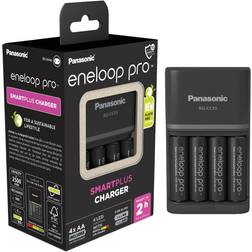 Panasonic Eneloop SmartPlus Charger + 4 Eneloop AA Batteries 2500mAh