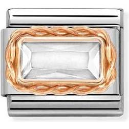 Nomination Classic Rose Faceted Baguette CZ Charm