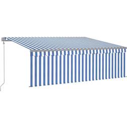 vidaXL Toldo Retráctil Automático Con Persiana 4,5x3 M Azul