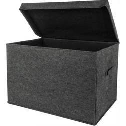 Sammy & Lou Charcoal Gray Solid Felt Toy Box