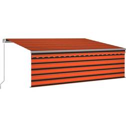 vidaXL markise m. rullegardin 4,5x3 manuel