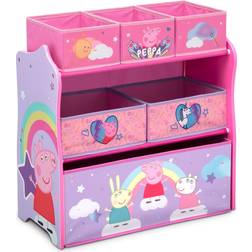 Delta Children Peppa Pig 6 Bin Design & Store Toy Organizer