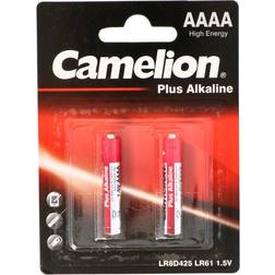 Camelion 11000261 Plus alkaliskt batteri, LR61/AAAAAA, 2-pack krom