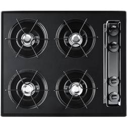 Summit TNL033 Wide Gas Cooktop with 4 Burners Enamel Surface