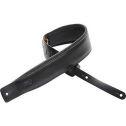 Levy's Dm1pd-Blk 3" Black Leather Guitar Strap