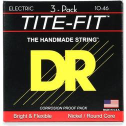 DR Strings MT-10-3PK Tite-fit el-guitar-strenge, 010-046 (3 sæt)