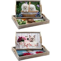 Dkd Home Decor - Serveringsbakke 2stk