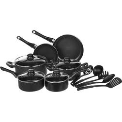 Amazon Basics - Cookware Set with lid 15 Parts