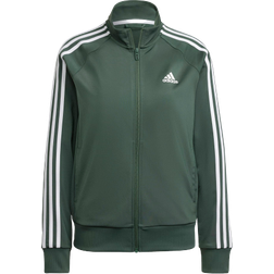 Adidas PrimeGreen Essentials Warm-Up Slim 3-Stripes Track Jacket - Green Oxide/White