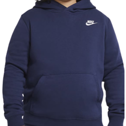 Nike Older Kid's Sportswear Club Fleece Pullover Hoodie Extended Size - Midnight Navy/White (DA5114-410)