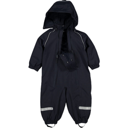 Polarn O. Pyret Waterproof Shell Fleece Lined Babies Overall - Navy