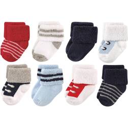 Luvable Friends Socks 8-pack - Red and Navy Sneakers (10728049)