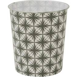 JVL Geometric Grey Waste Paper Bin - Black