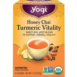 Yogi Tea Organic Honey Chai Turmeric Vitality 16 count