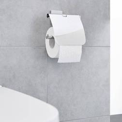 Kleine Wolke Toiletrolhouder Met Deksel Luno Zilverkleurig