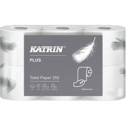 Katrin 104872 Plus toalett 250 toalettpapper, 3 48-pack