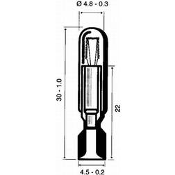 DBS Lys Telefonlampe 30v 0,04 a t5,5 5x30 mm