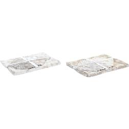 Dkd Home Decor "Dukar och servetter 9 Delar 2 antal Bomull (150 x 250 x 0,5 cm) Bordsduk Beige, Grön, Rosa, Brun, Vit