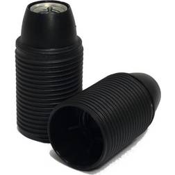 Industri E14 Lampholder M10 Threaded Shell Black