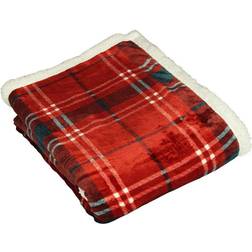 Furn Blake Blankets Green, Red, Natural (150x130cm)