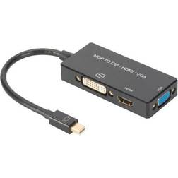 Assmann Videoadapter Mini DisplayPort DVI-D hun - - tripel-afskærmet