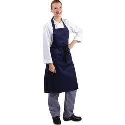 Whites Chefs Clothing Whites Bib Apron Navy Apron Blue, White