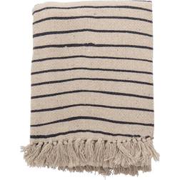 Bloomingville Plaid Eia Tæppe Sort, Naturfarvet, Beige