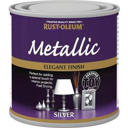 Rust-Oleum 250ml Metallic Toy-Safe Paint Wood Paint Silver 0.25L