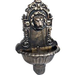 vidaXL Fontaine Murale Design de Tête de Lion Bronze