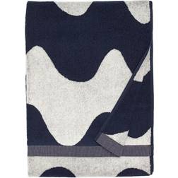 Marimekko Lokki towel dark Badezimmerhandtuch Blau, Weiß (150x70cm)