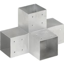 Be Basic Conector de postes en forma de X metal galvanizado 101x101 mm