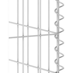 vidaXL Gabionmur soptunnor galvaniserat stål 250x100x110 - Silver