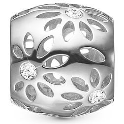Christina Jewelry Sparkling Flowers Charms - Silver/Topaz