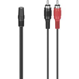 Hama Adaptador Jack a RCA 3.5 mm 2x RCA 10 cm